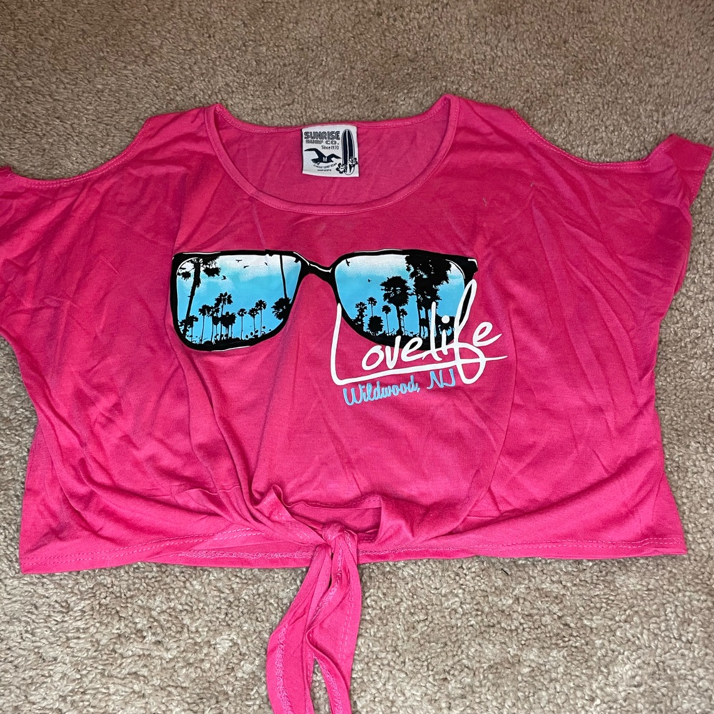 Fuchsia Wildwood Sunglasses Crop Top
